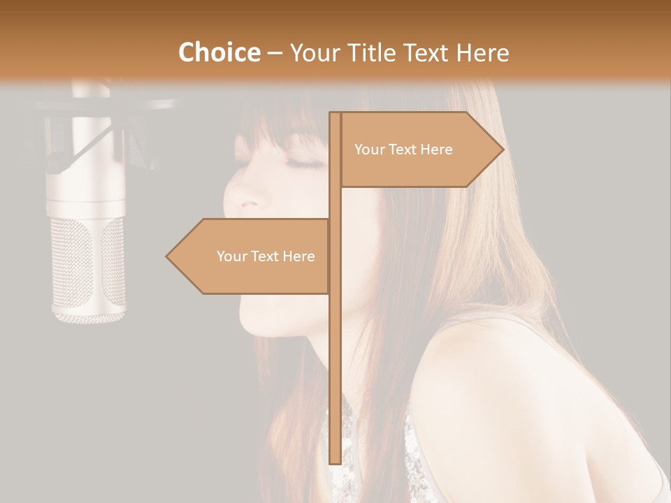 Recording Singer Sexy PowerPoint Template