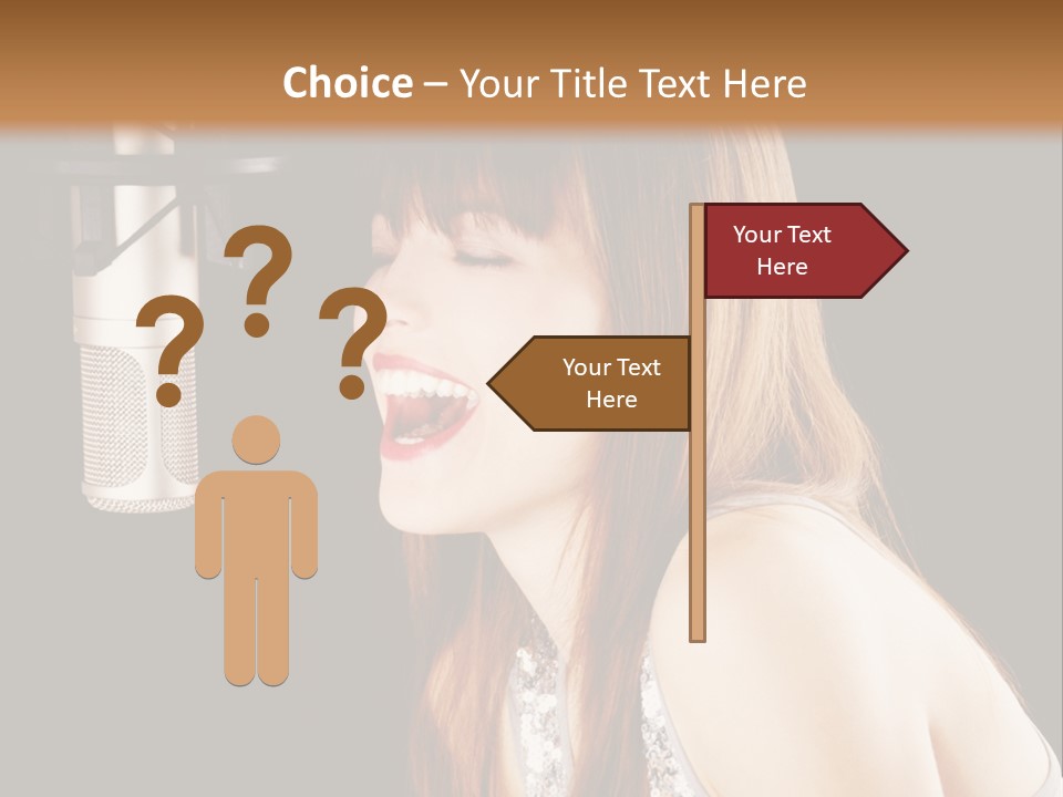 Recording Singer Sexy PowerPoint Template