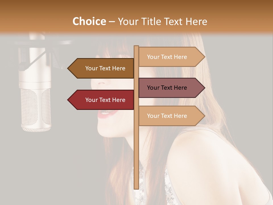 Recording Singer Sexy PowerPoint Template