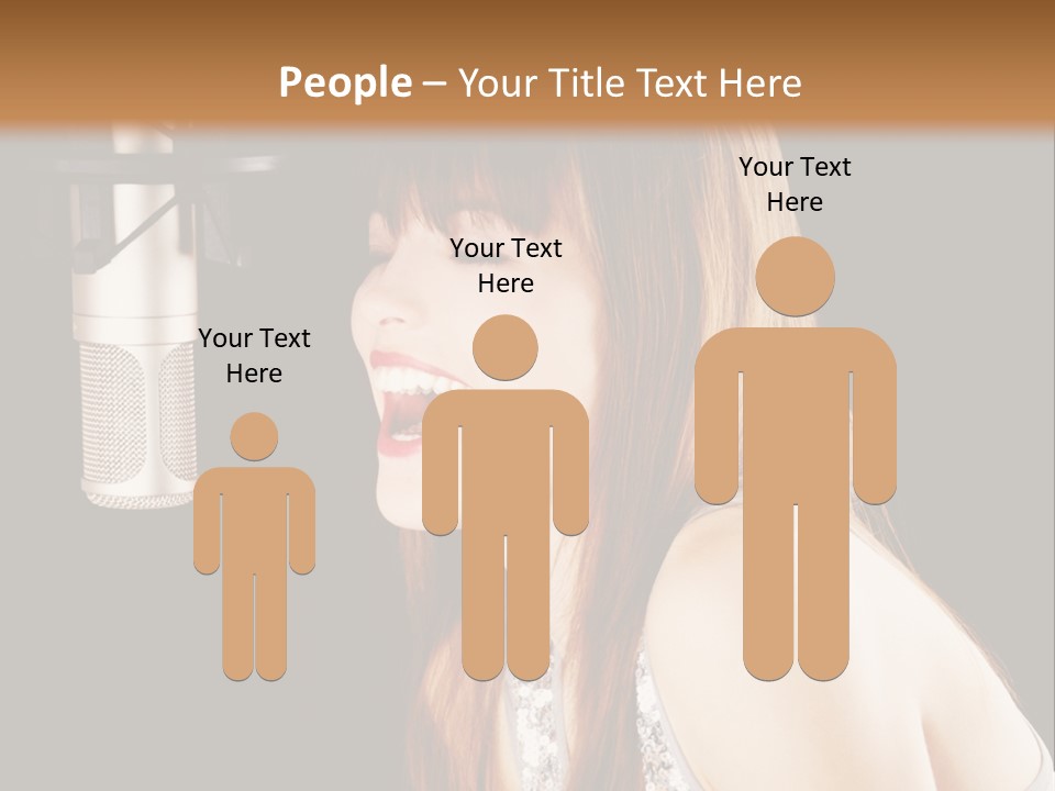 Recording Singer Sexy PowerPoint Template