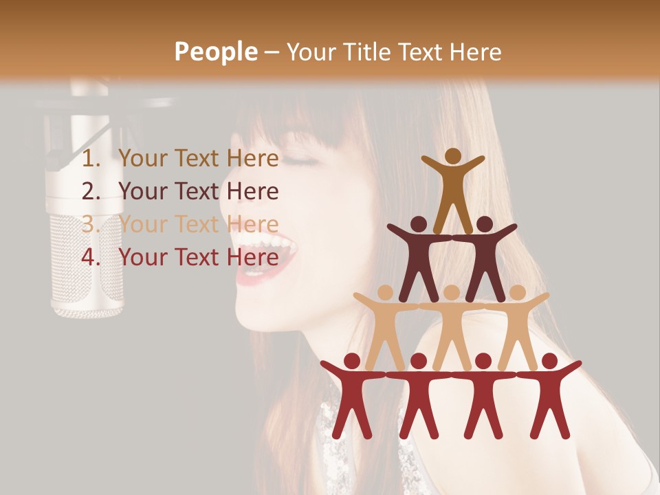 Recording Singer Sexy PowerPoint Template