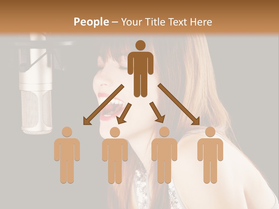 Recording Singer Sexy PowerPoint Template