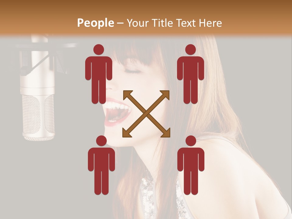 Recording Singer Sexy PowerPoint Template