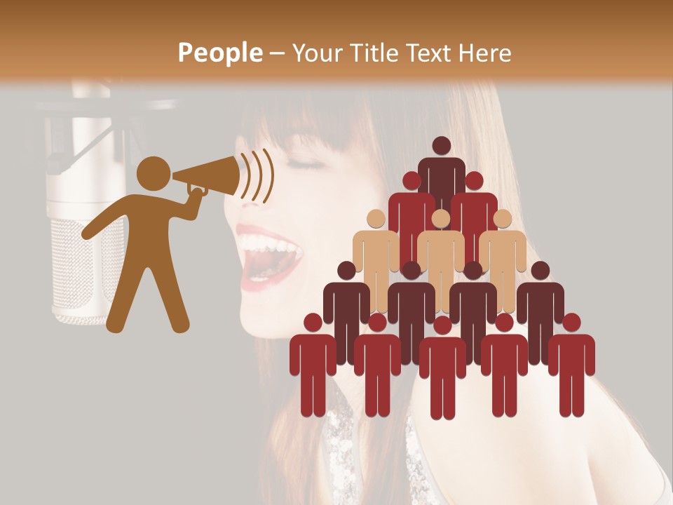 Recording Singer Sexy PowerPoint Template