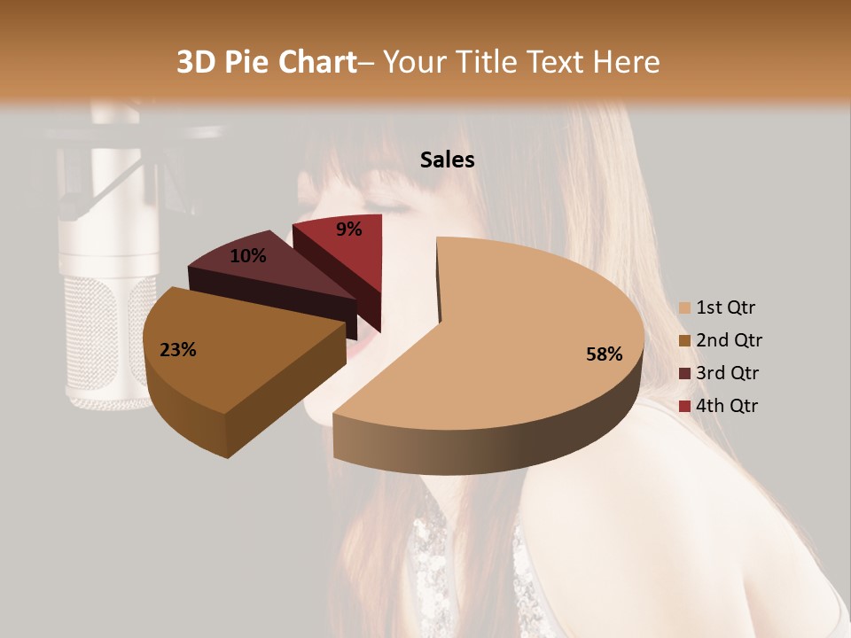 Recording Singer Sexy PowerPoint Template