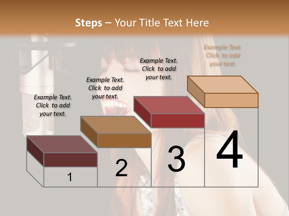 Recording Singer Sexy PowerPoint Template