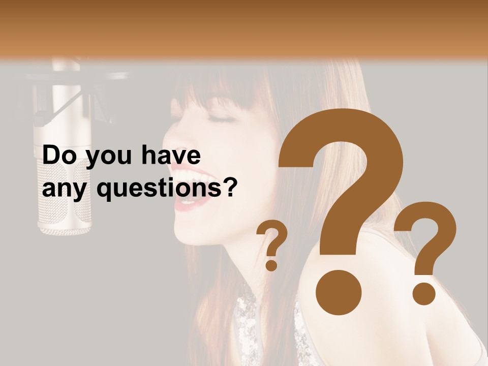 Recording Singer Sexy PowerPoint Template