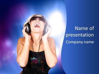 Club Cool Disko PowerPoint Template