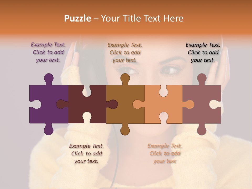 Purple Listen Music PowerPoint Template