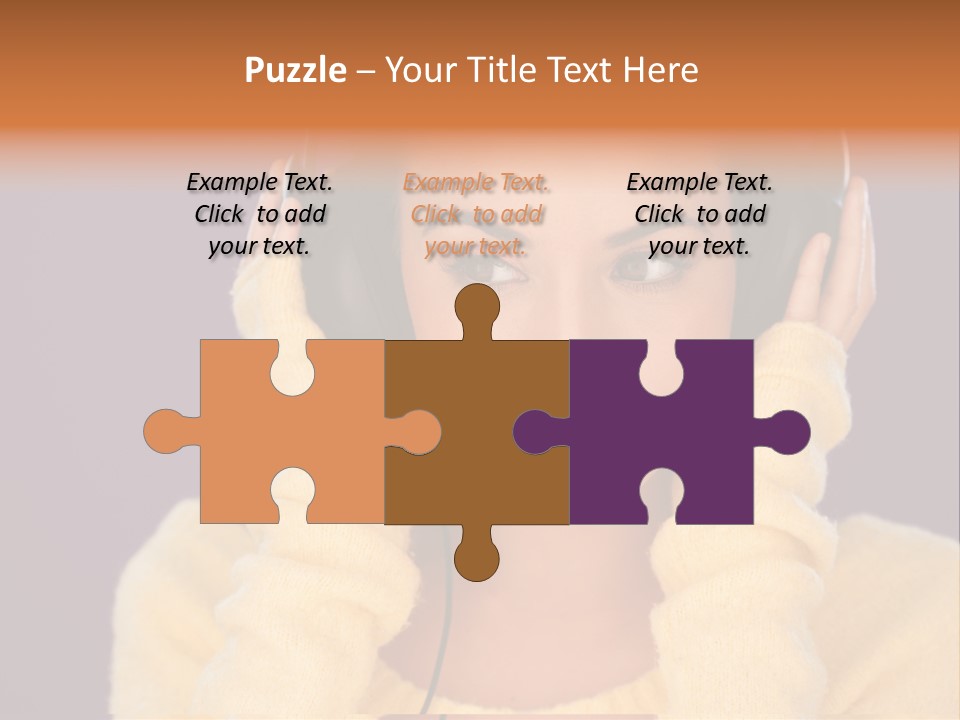 Purple Listen Music PowerPoint Template