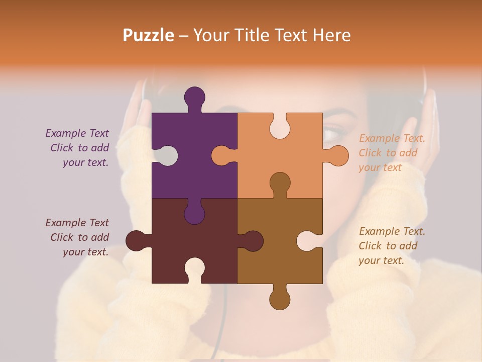 Purple Listen Music PowerPoint Template