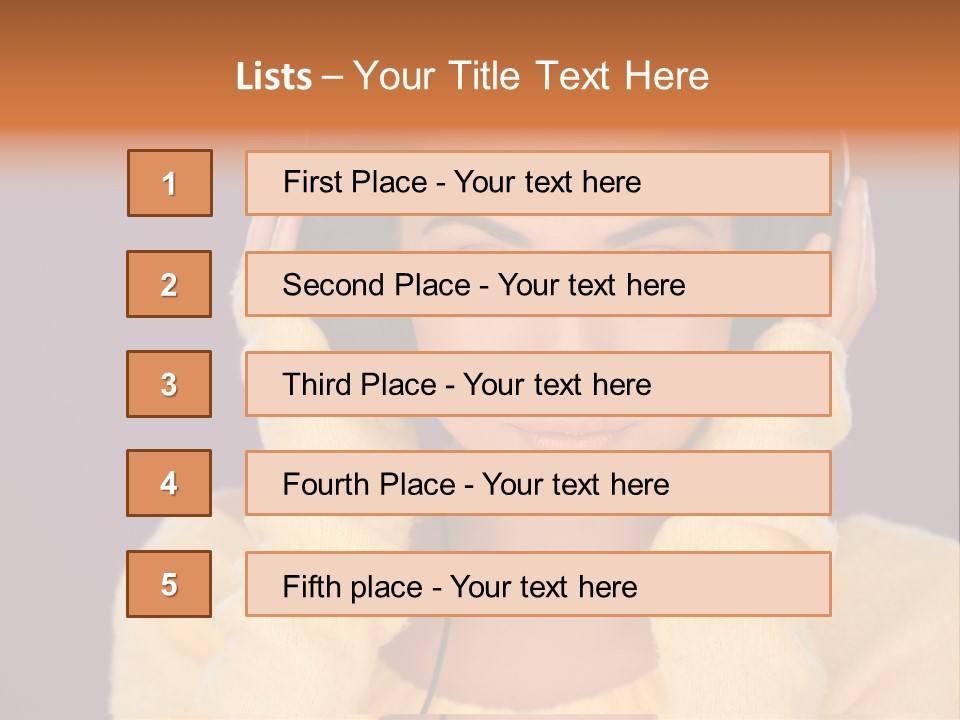 Purple Listen Music PowerPoint Template