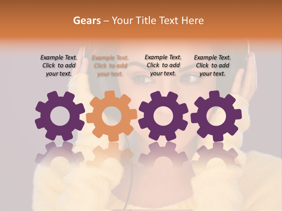 Purple Listen Music PowerPoint Template