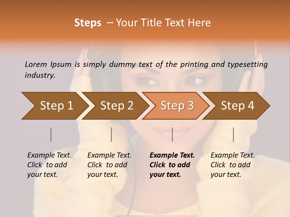 Purple Listen Music PowerPoint Template