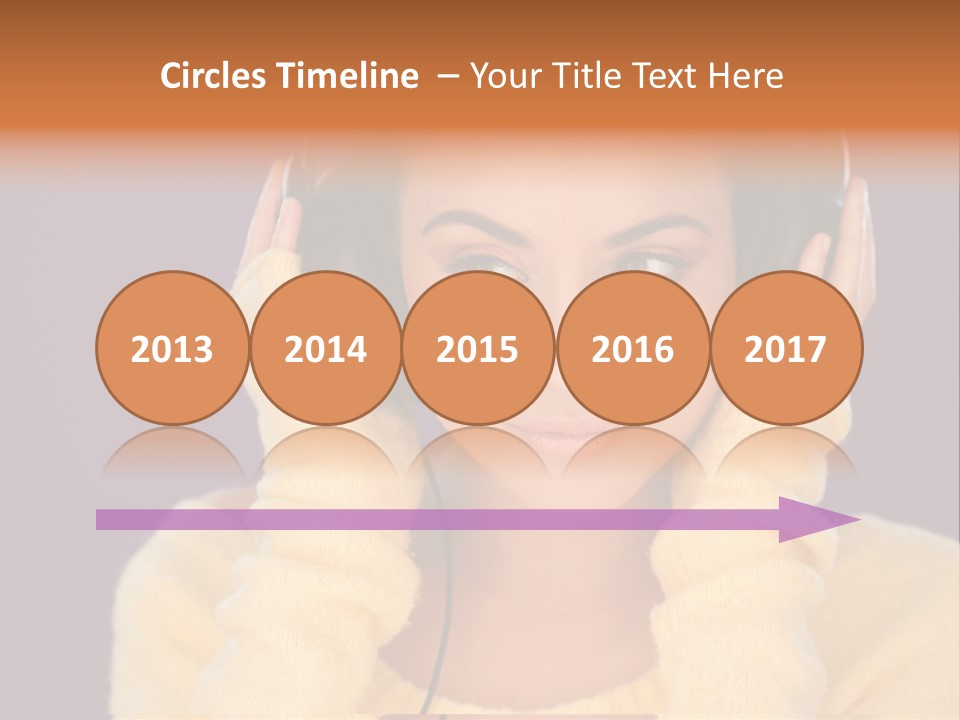 Purple Listen Music PowerPoint Template