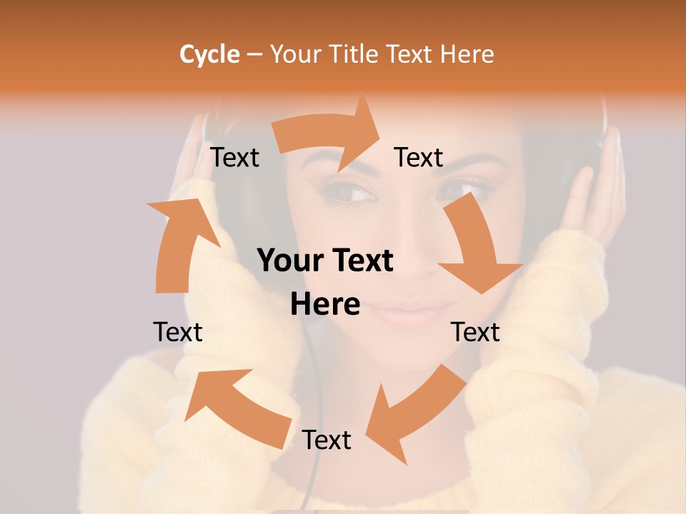 Purple Listen Music PowerPoint Template