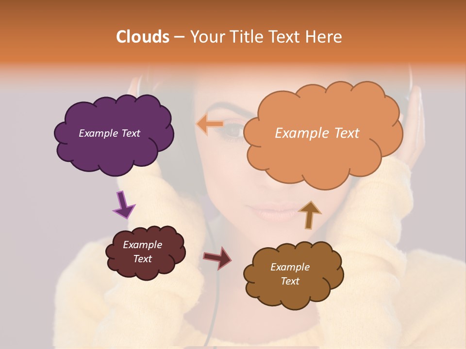 Purple Listen Music PowerPoint Template