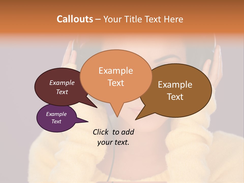 Purple Listen Music PowerPoint Template