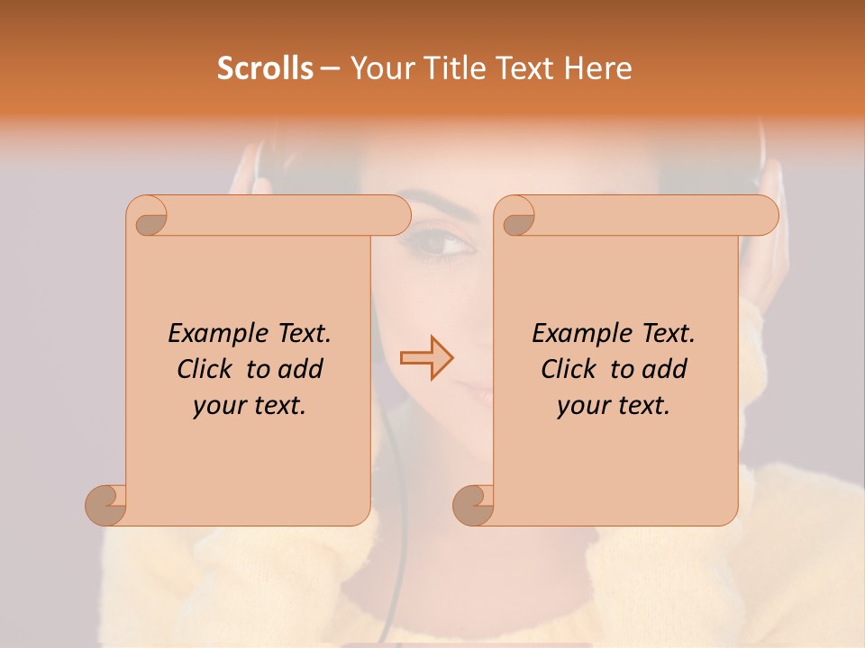 Purple Listen Music PowerPoint Template