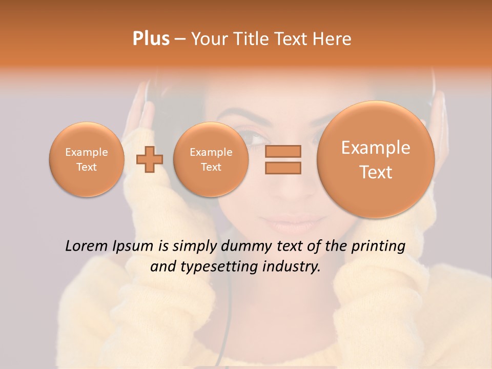 Purple Listen Music PowerPoint Template