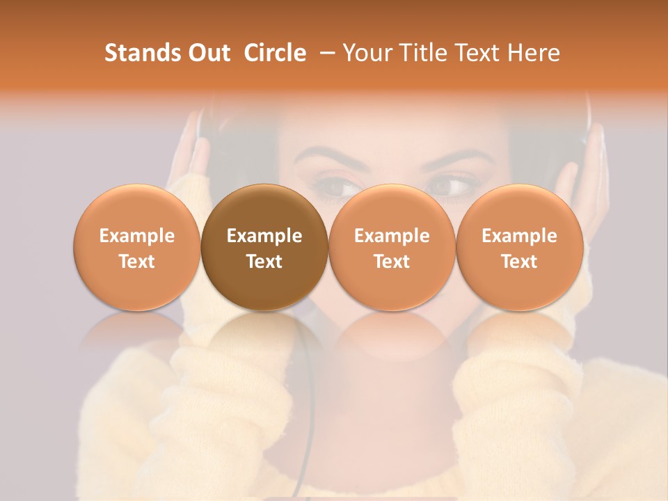 Purple Listen Music PowerPoint Template