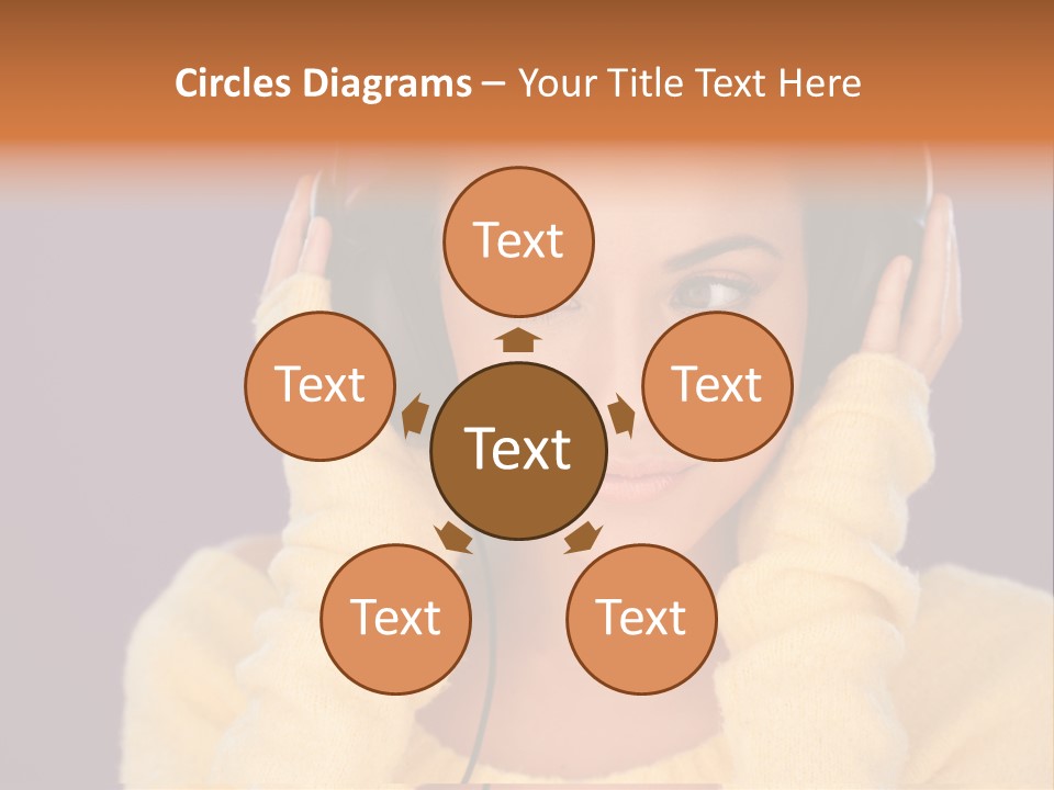 Purple Listen Music PowerPoint Template