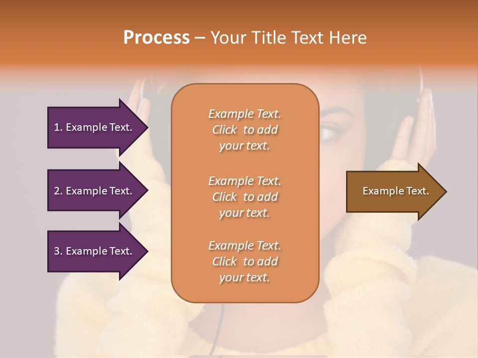 Purple Listen Music PowerPoint Template