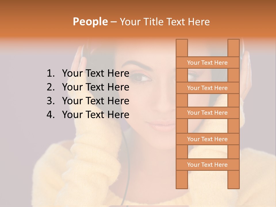 Purple Listen Music PowerPoint Template