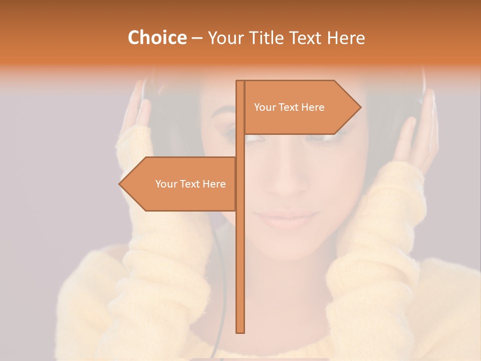 Purple Listen Music PowerPoint Template