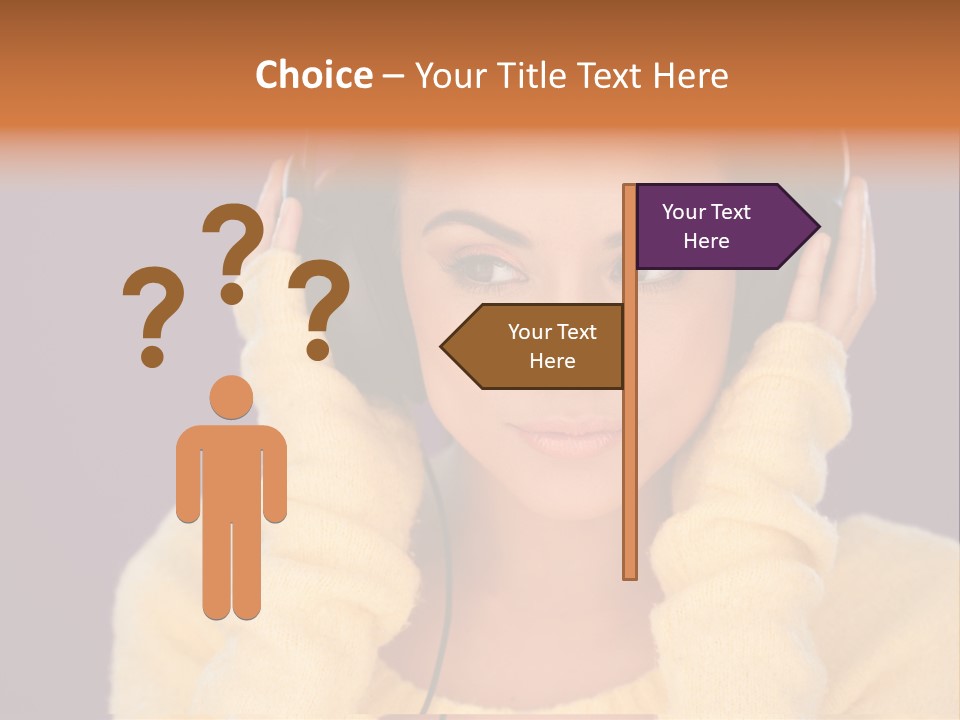 Purple Listen Music PowerPoint Template