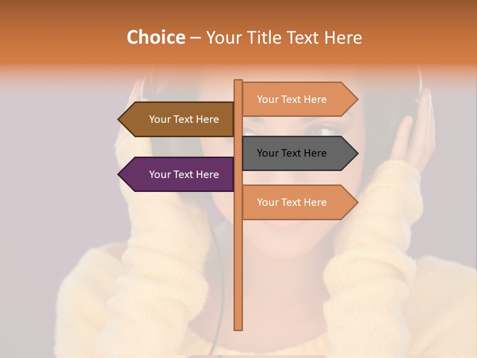 Purple Listen Music PowerPoint Template