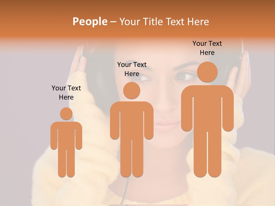 Purple Listen Music PowerPoint Template