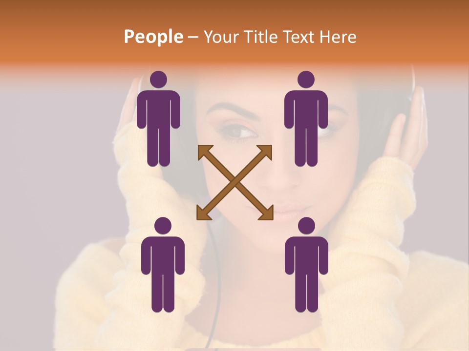 Purple Listen Music PowerPoint Template