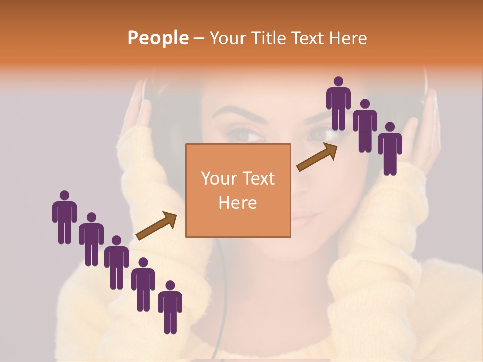 Purple Listen Music PowerPoint Template