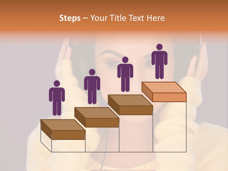 Purple Listen Music PowerPoint Template