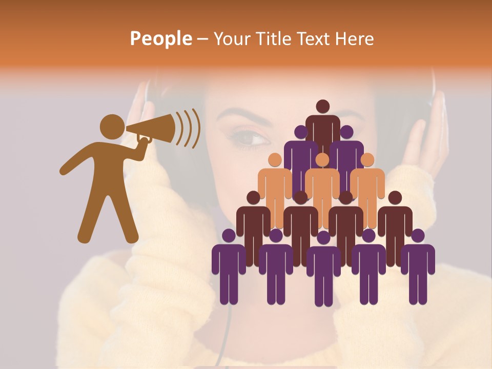 Purple Listen Music PowerPoint Template