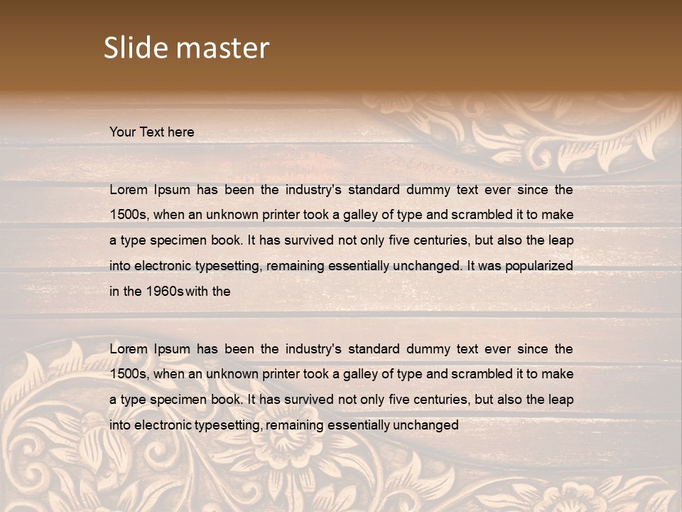 Carve Classical Timber PowerPoint Template