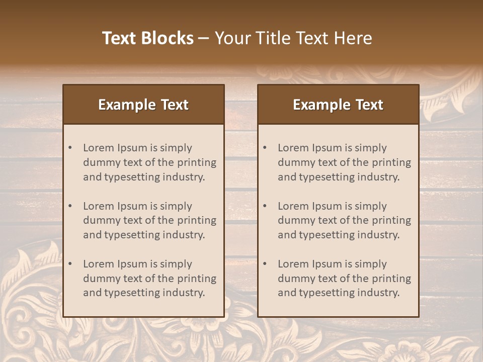 Carve Classical Timber PowerPoint Template
