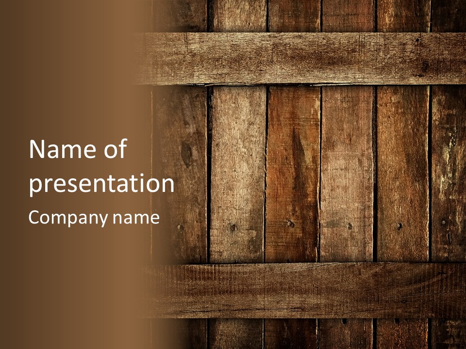 Design Wooden Board PowerPoint Template