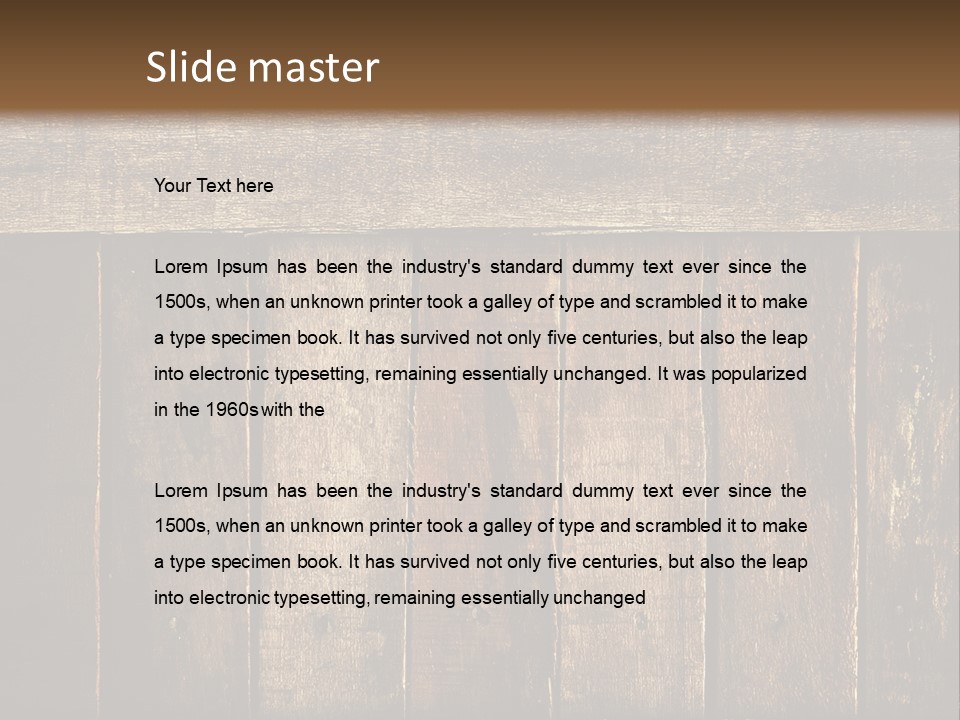 Design Wooden Board PowerPoint Template