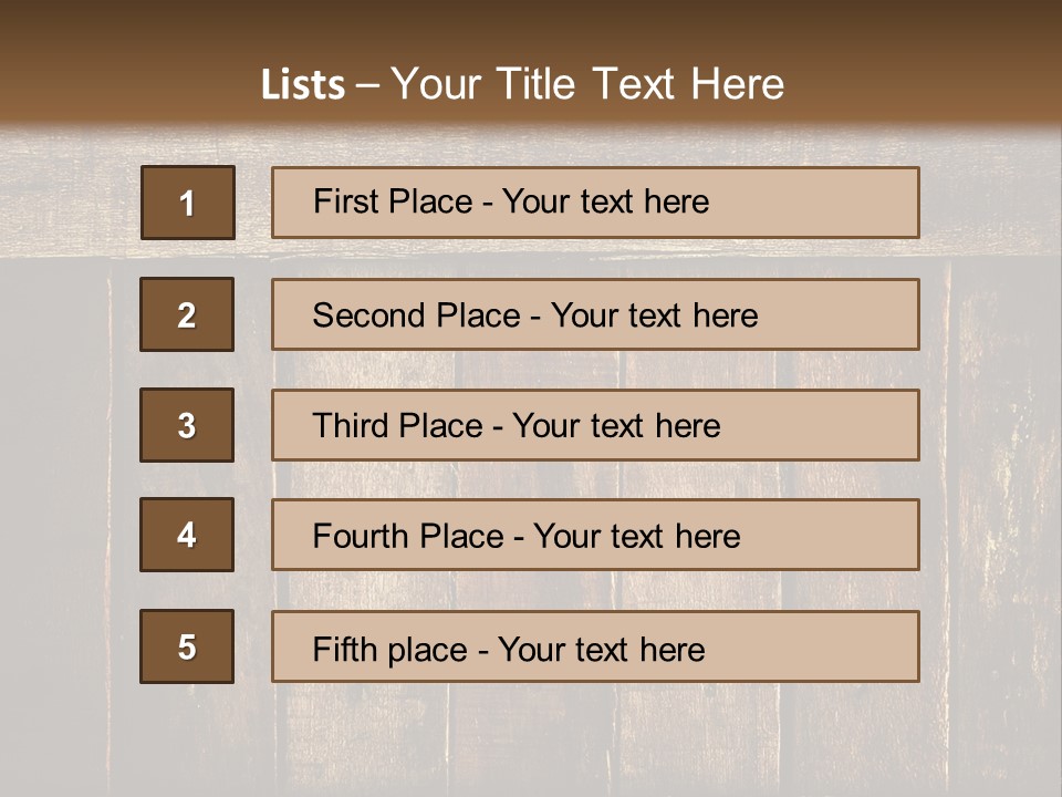 Design Wooden Board PowerPoint Template