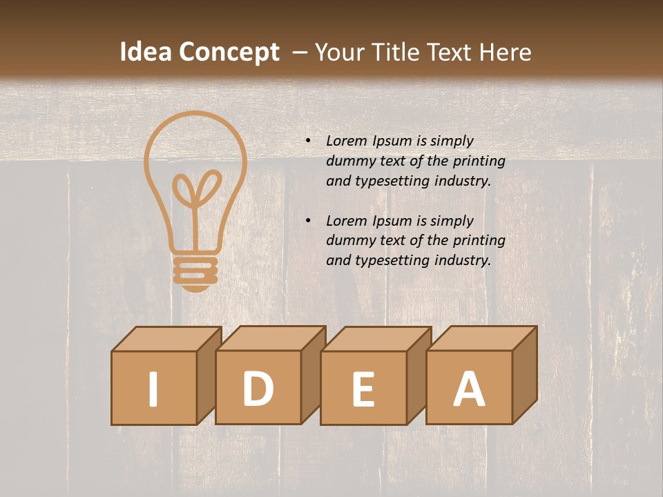 Design Wooden Board PowerPoint Template