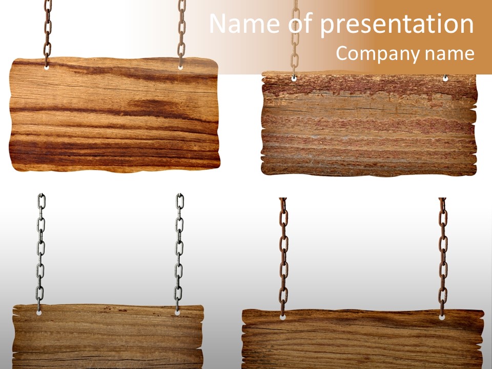 Rustic Wooden Billboard PowerPoint Template