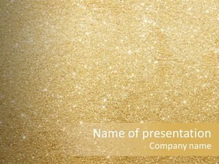 Pattern Seasonal Gold PowerPoint Template