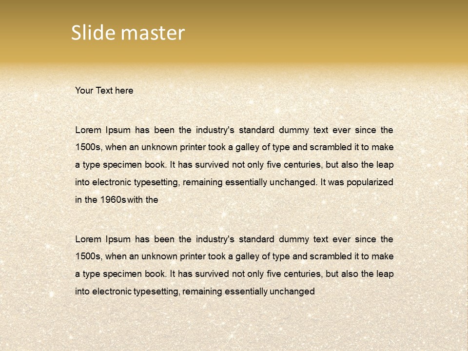 Pattern Seasonal Gold PowerPoint Template