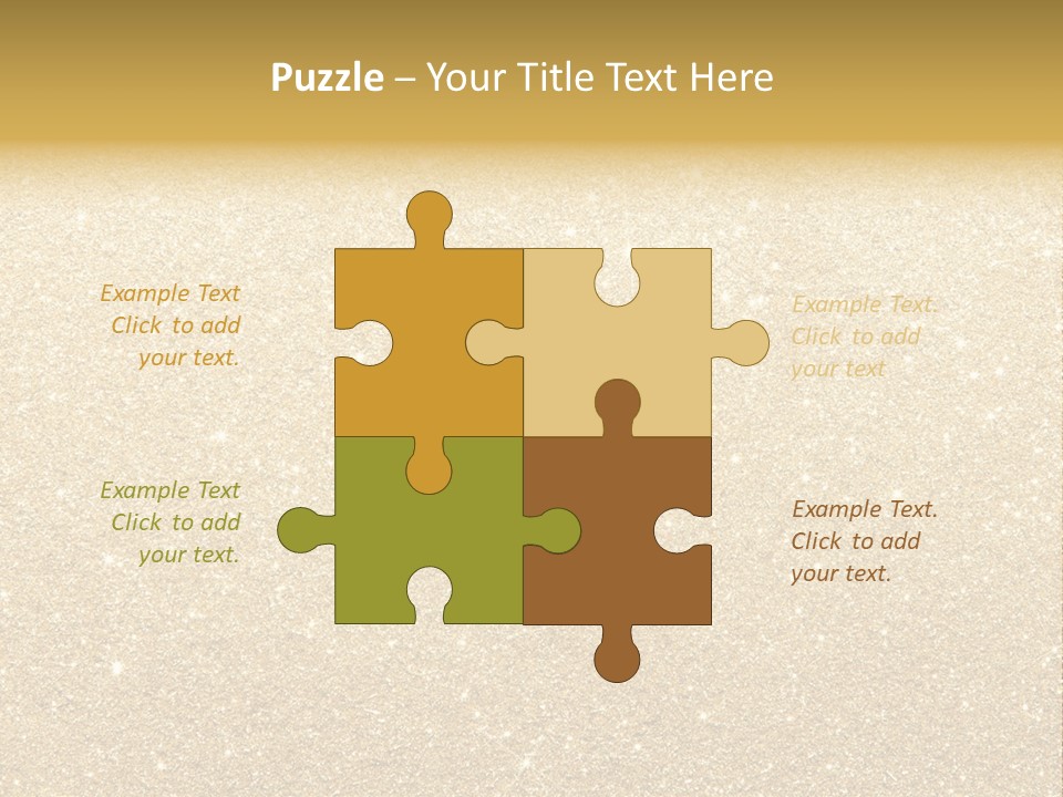 Pattern Seasonal Gold PowerPoint Template