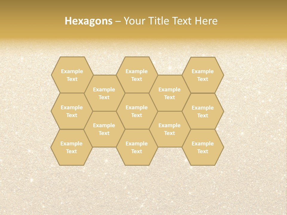 Pattern Seasonal Gold PowerPoint Template