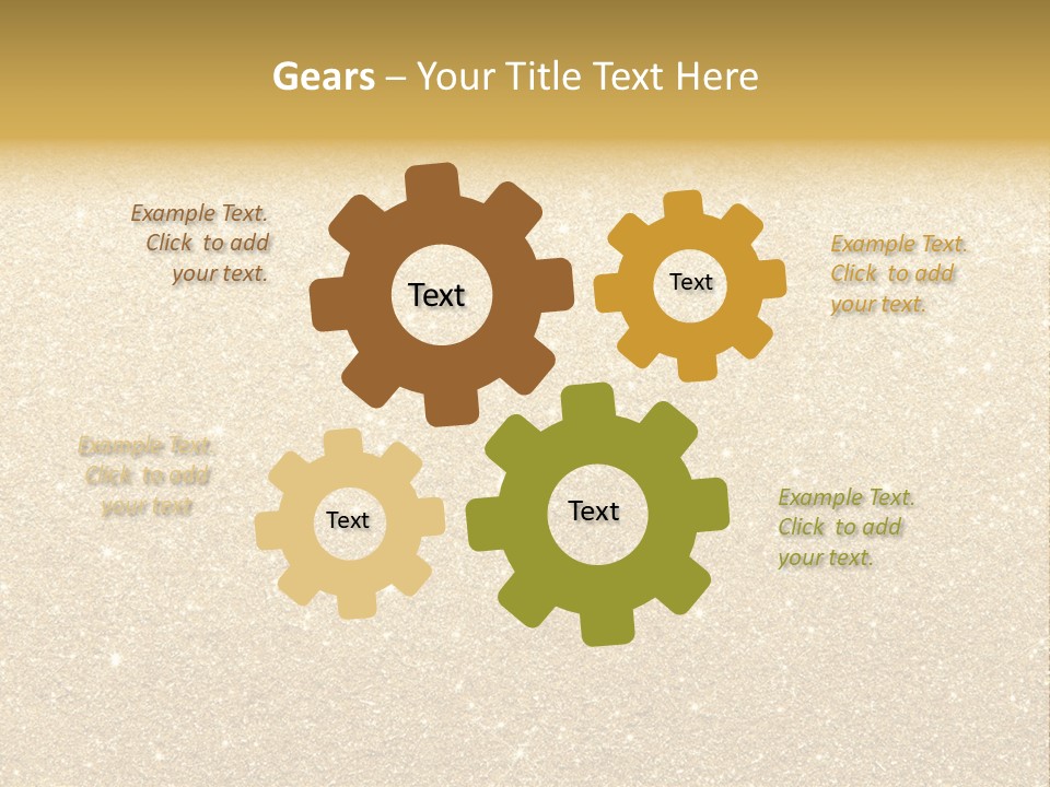 Pattern Seasonal Gold PowerPoint Template