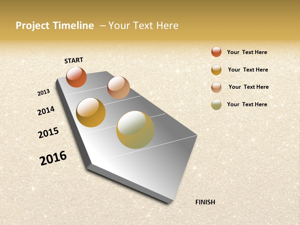 Pattern Seasonal Gold PowerPoint Template