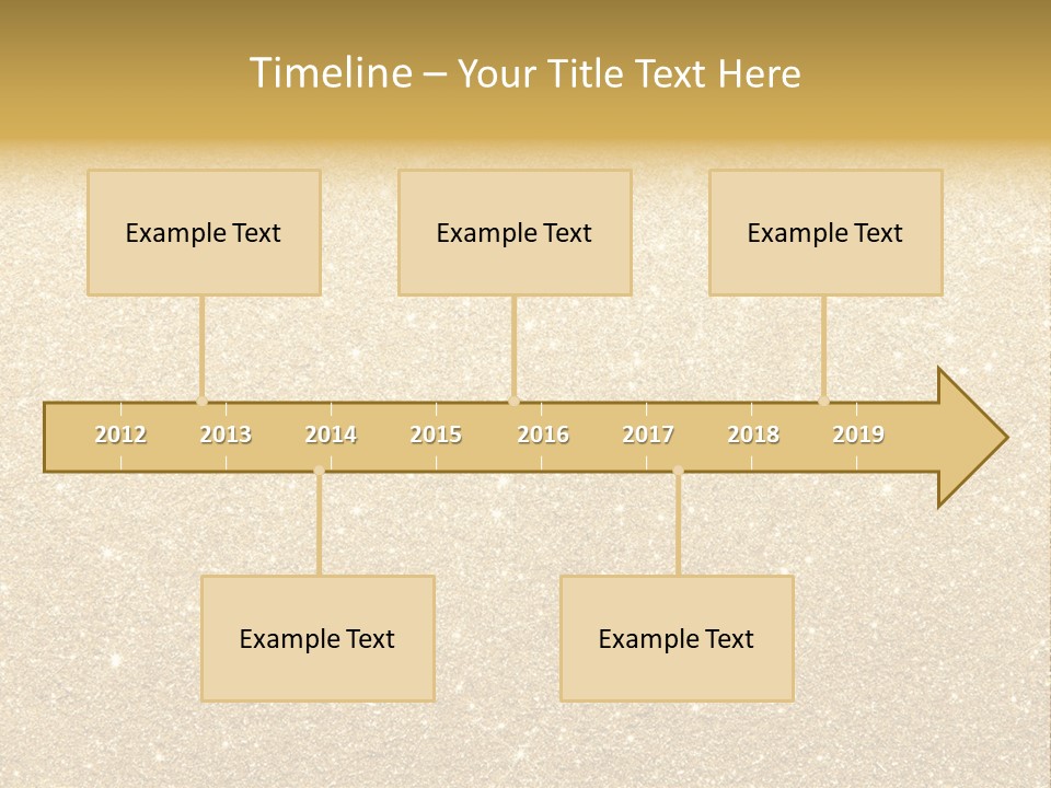 Pattern Seasonal Gold PowerPoint Template